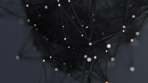 Black Moving lines form neuron connections Stock Footage 253601000
