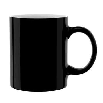 Black mug Stock Illustration