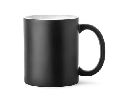 Black mug isolated Stock Photos