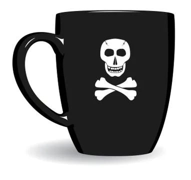 Black mug is terrible. Stock Illustration