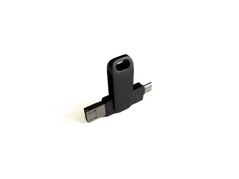 Black multi-connector USB flash drive Stock-Fotos