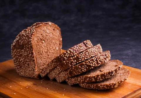 Black Multigrain Bread Stock Photos