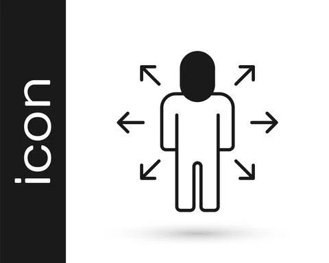 Black Multitasking manager working icon isolated on white background. Vector Illustrazione stock