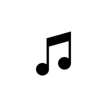 Black Music notes solid icon. Stock Illustration