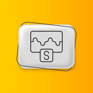 Black Music wave equalizer icon isolated on yellow background. Sound wave. .. 스톡 일러스트