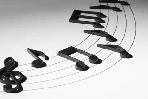 Black Musical Notes Stock Photos
