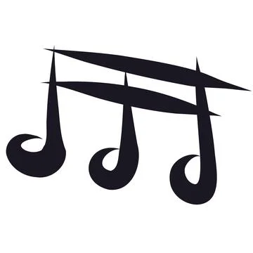Black musical notes. Vector illustration of musical notes EPS10 Illustrazione stock