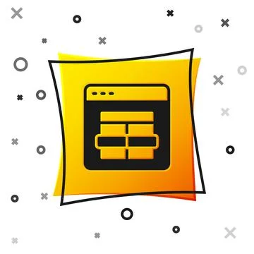 Black MySQL code icon isolated on white background. HTML Code symbol for yo.. Stock Illustration