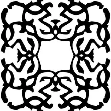 Black nad white royal pattern. The Seamless vector background Illustrazione stock