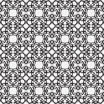 Black nad white royal pattern. The Seamless vector background Stock Illustration