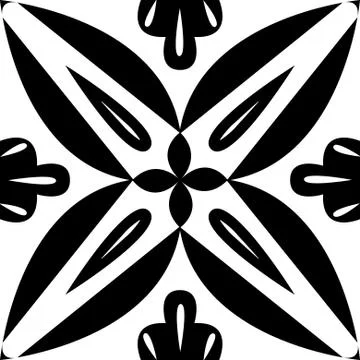 Black nad white royal pattern. The Seamless vector background Stockillustratie