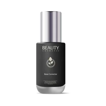 Black nail base corrector, nail polish bottle Stock Illustration