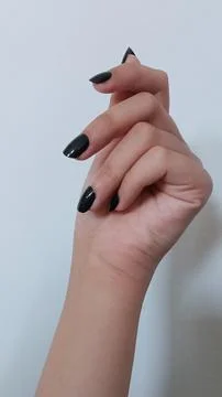 Black nails Stock Photos