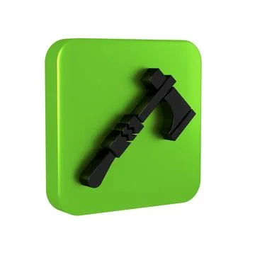 Black Native american tomahawk axe icon isolated on transparent background... Stock Illustration