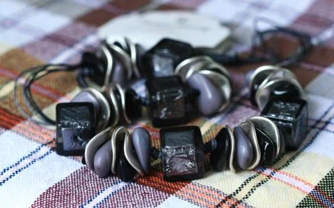 Black necklace Stock Photos