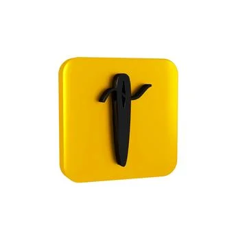 Black Needle for sewing with thread icon isolated on transparent background.. Illustrazione stock