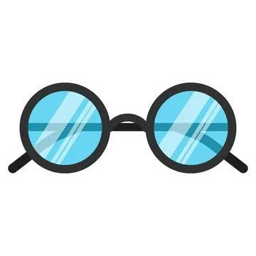  Black nerd eye glasses vector flat illustration design concept. Isolated ... Foto stock