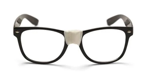 Black Nerd Glasses Stock Photos