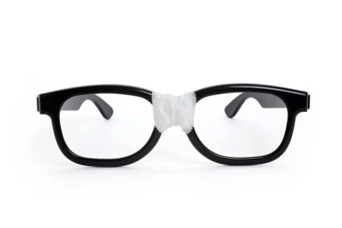 Black nerd Glasses Stock Photos