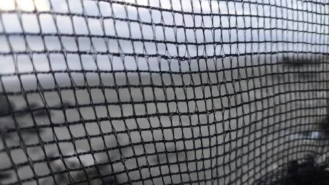 Black Net Texture and Mesh Background in Aquaculture or Industrial Operation Stock Photos