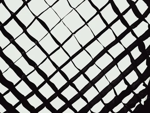 Black Netting Mesh Pattern Abstract Background, Geometric Grid Texture Stock Photos