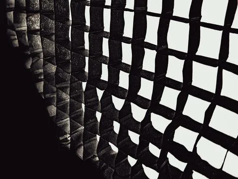 Black Netting Mesh Pattern Abstract Background, Geometric Grid Texture Stock Photos