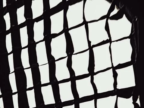 Black Netting Mesh Pattern Abstract Background, Geometric Grid Texture 库存照片