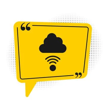 Black Network cloud connection icon isolated on white background. Social イラスト素材