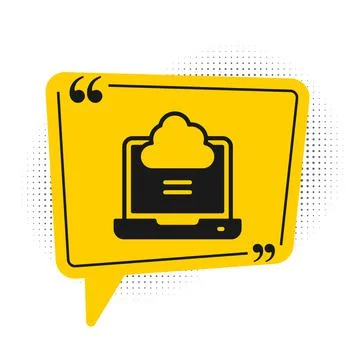 Black Network cloud connection icon isolated on white background. Social tech Stock Illustration