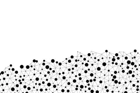 Black network connection lines on white. Futuristic background in technology  스톡 사진