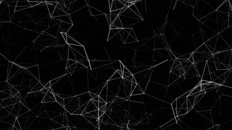 Black network graphic lines background loop Vidéo 209152538