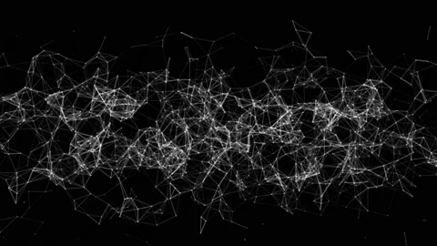 Black network lines and dots technology background Stock Footage 209147366