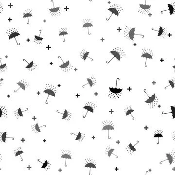 Black Network port - cable socket icon isolated seamless pattern on white Stockillustratie