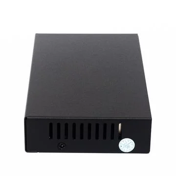 Black network switch plain front vents Stock Photos