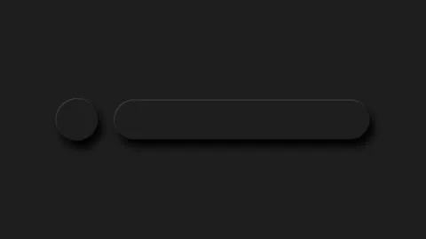 Black neumorphism circle and bar animation black background. Stock Footage 320370170