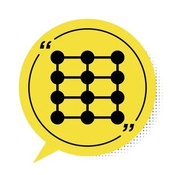 Black Neural network icon isolated on white background. Artificial intelligence 스톡 일러스트