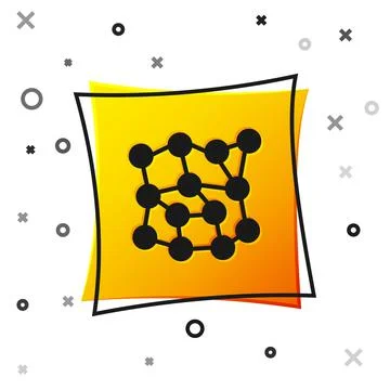 Black Neural network icon isolated on white background. Artificial intelligence Stock Illustration