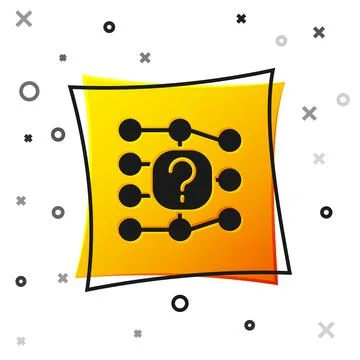 Black Neural network icon isolated on white background. Artificial intelligence Illustrazione stock