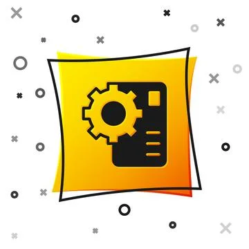 Black Neural network icon isolated on white background. Artificial intelligence Illustrazione stock