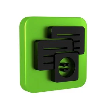 Black New chat messages notification on laptop icon isolated on transparent.. Illustrazione stock