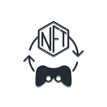 Black NFT Digital crypto art icon isolated on white background. Non fungibl.. 스톡 일러스트