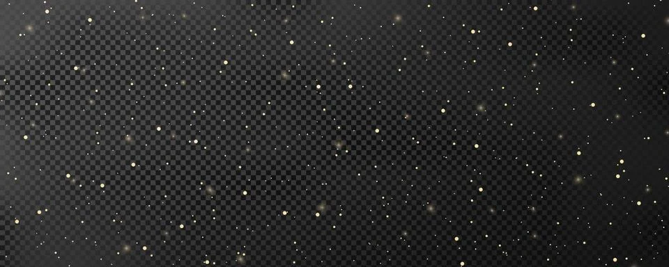 Black night starry sky with clouds isolated on transparent background. Realistic Stock Illustration