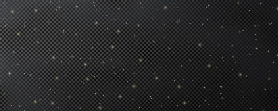 Black night starry sky with clouds isolated on transparent background. Realistic Stock Illustration