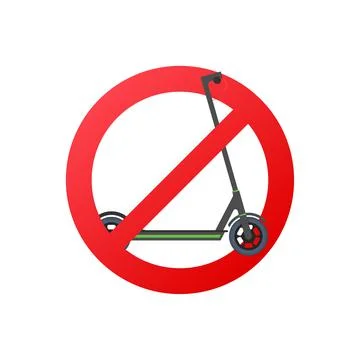 Black no scooter. 3d render illustration. Black background. Vector illustration. Stock Illustration