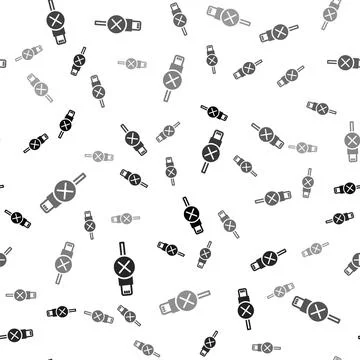 Black No usb cable cord icon isolated seamless pattern on white background... Illustrazione stock