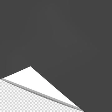 Black note paper with folded corner is on white squared background for text Stock Illustration