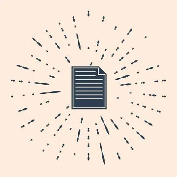 Black Note paper with pinned pushbutton icon isolated on beige background. Memo Stock Illustration