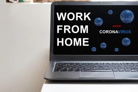 Black notebook and microscope virus close up. Coronavirus concept. Work from Stock Photos