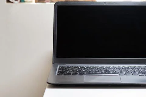 Black notebook. Coronavirus concept. Work from home concept Фото
