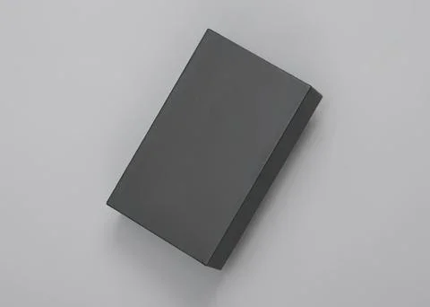Black notebook on gray background for writing or study Stock Photos